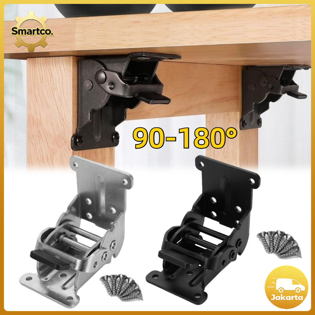 Engsel Siku Kaki Meja Lipat Bracket Kaki Meja Lipat 90 - 180 Derajat | Bracket Engsel Lipat