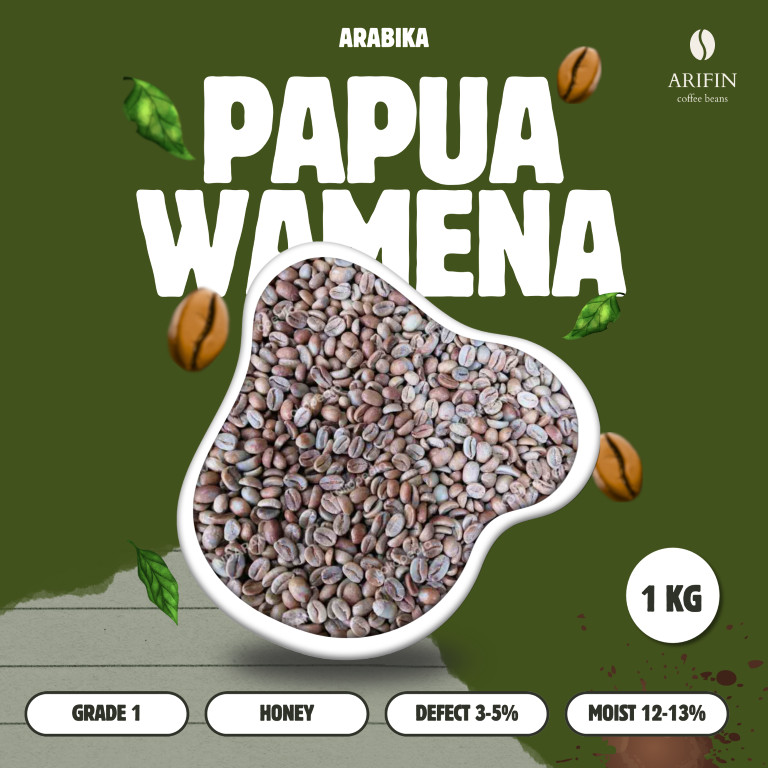 Grade 1 Honey papua Wamena Green Beans | Biji Kopi Mentah
