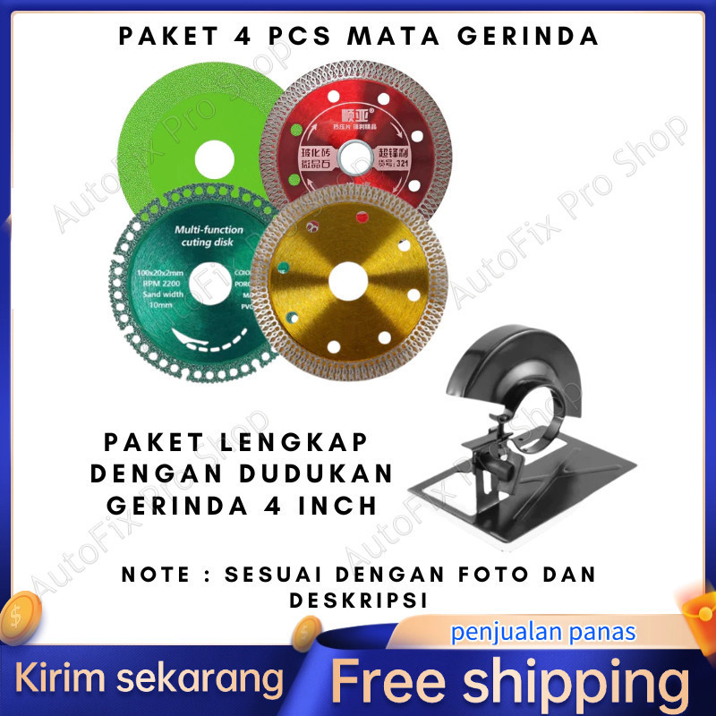 PAKET LENGKAP 5 PCS Mata Gerinda Potong Kayu - Keramik - Besi - Amplas - Poles - Asah - Amplas Mata 