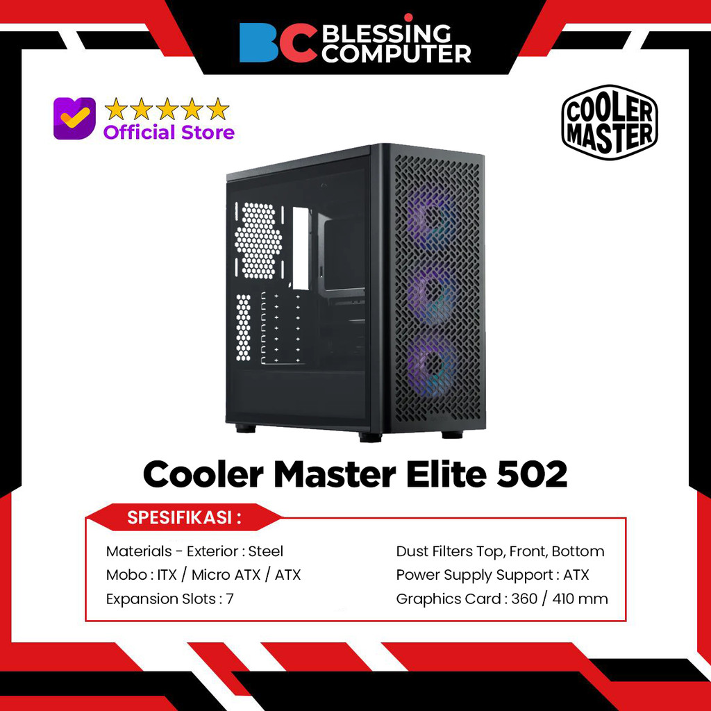 Casing Cooler Master Elite 502 BLACK