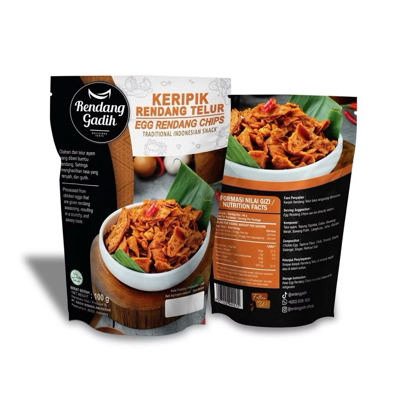 KERIPIK RENDANG TELUR - RENDANG GADIH PAYAKUMBUH