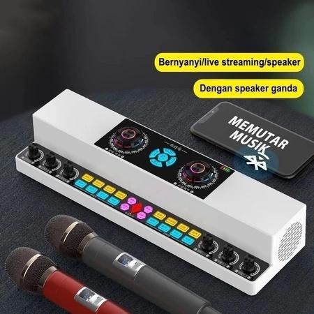 SoundCard Speaker All In One Sound Card Audio Microphone Karaoke KTV