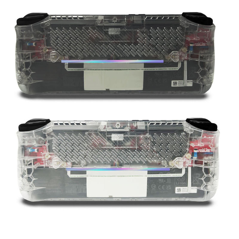 For ROG Ally X 2024 Custom DIY Clear Edition Back Plate Panel Heat Management Cover Case Replacement
