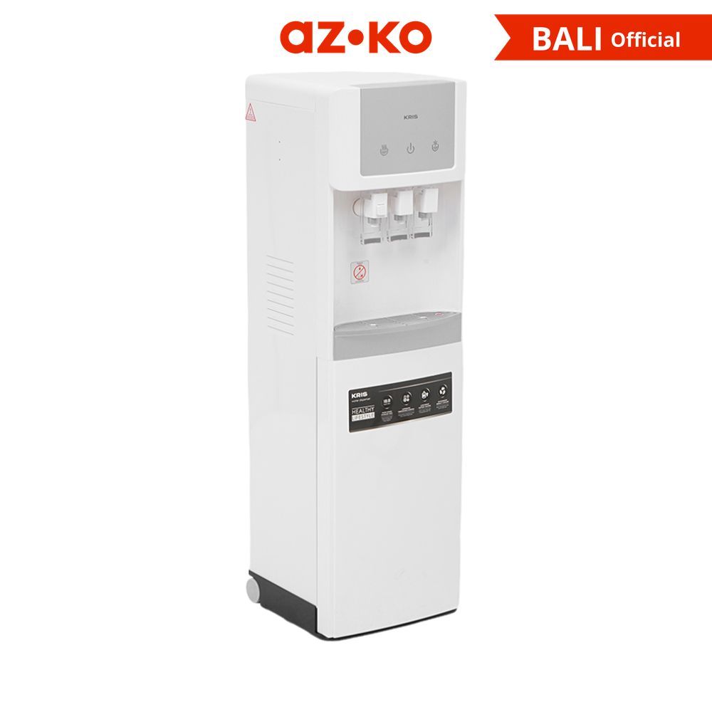 AZKO Kris Dispenser Air Bottom Loading Thermoelectric Cooling Dengan Roda - Putih Dispenser Galon Ba