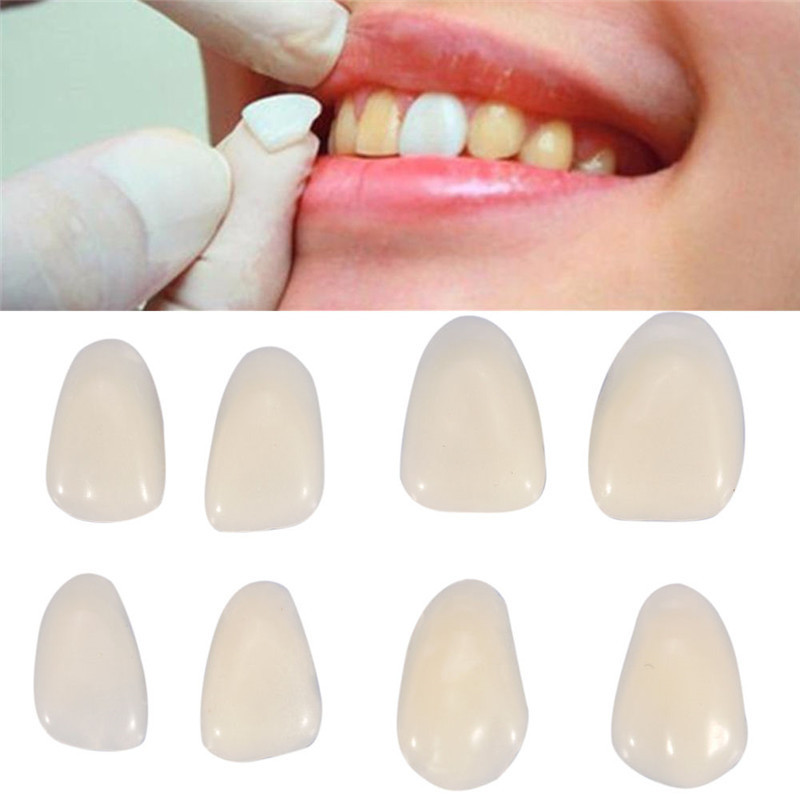 50pcs Dental Teeth Veneers False Temporary Tooth Crown Resin Anterior Upper Porcelain Whitening Teet