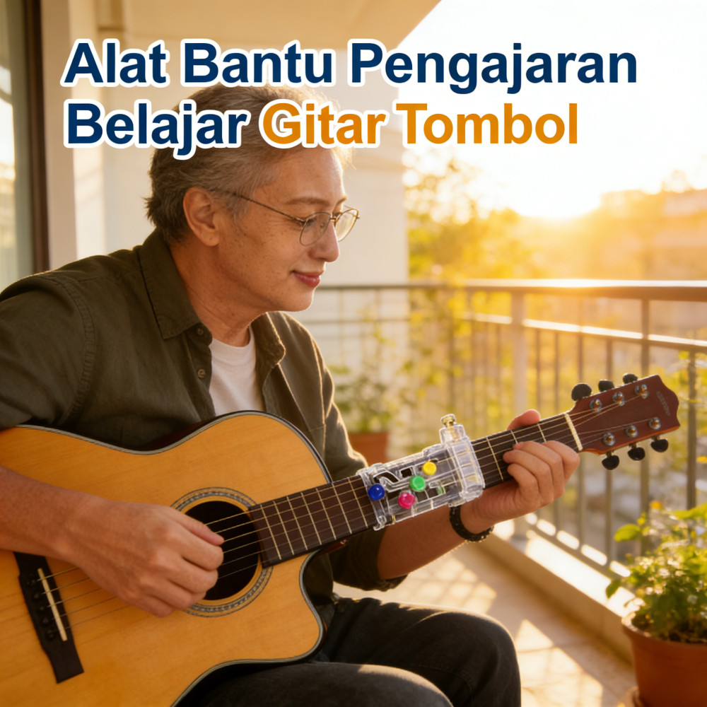 Guitar Assistant Button Aid Chord Buddy Anti Pain Tombol Alat Bantu Pengajaran Belajar Gitar