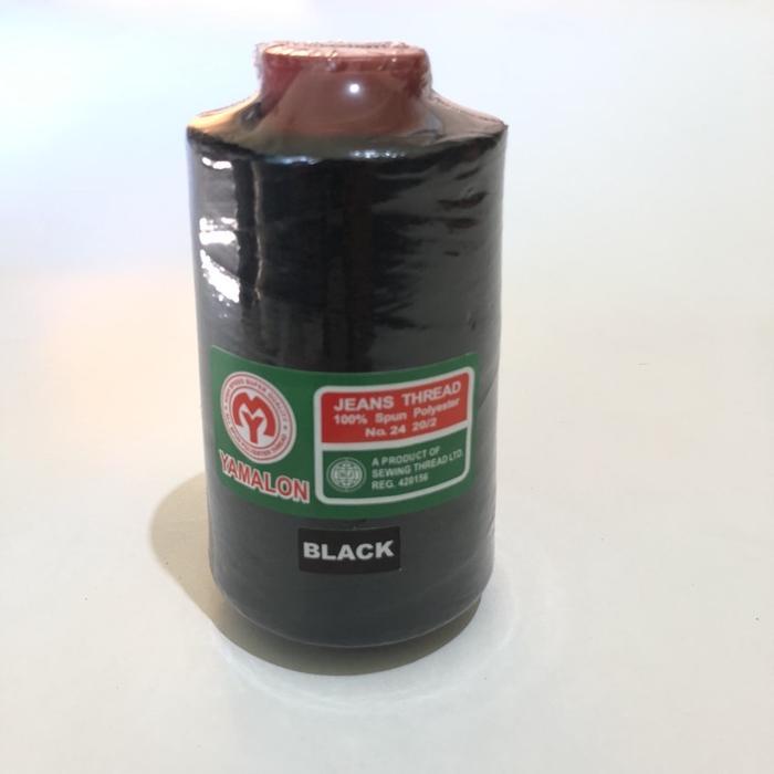 Benang jeans/ benang jin 3000 yard merk yamalon - hitam