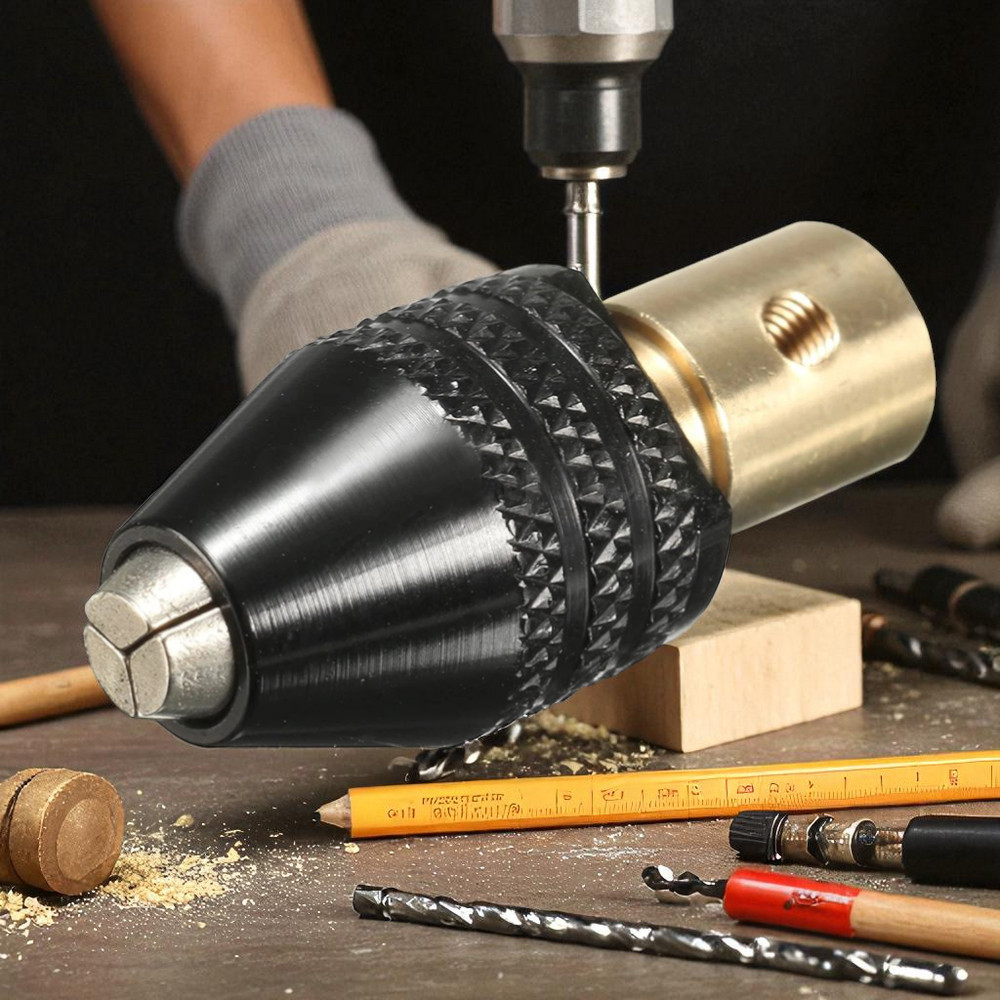 Adapter Mata Bor Drill Chuck Extension Three Jaw Head 0.3-3.5mm - Mata Bor Mini Adapter Chuck 0.3-3.