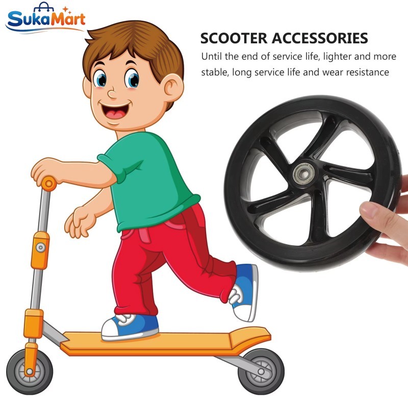 Roda Belakang Universal Multifungsi | Untuk Skuter Lipat/Otopet Anak & Dewasa | Bahan Karet Anti Sli