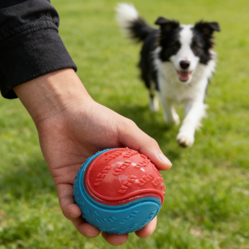 Dog Play Toy Rubber Glow Ball Indestructible Pet Supplie Train Tooth ew Large Safe Small Dog Squeak 