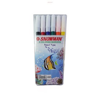 Spidol Snowman Set Isi 6 Warna - SET ( Isi 6 Warna Spidol )
