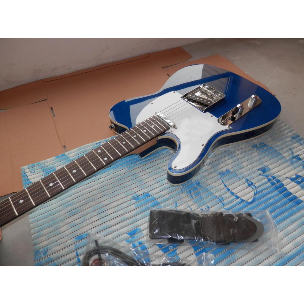 Chinese guitar factory custom New blue TL left-handed left hand  Guitar ,High Quality Double bread e