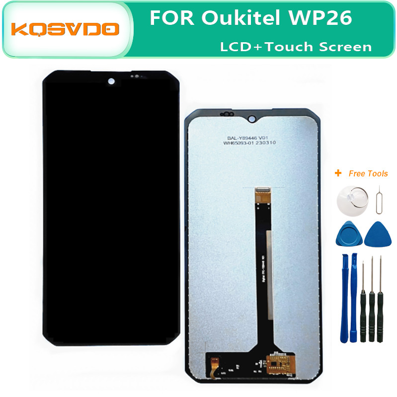 6.58" Original Oukitel WP26 WP22 LCD splay and Tou Screen gitizer Assembly Replacement for WP 26 wp 