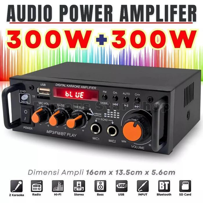 MURAH BANGET TERLARIS Power Amplifier Bluetooth Audio Stereo 600Wat / Audio Amplifier Karauke Home T