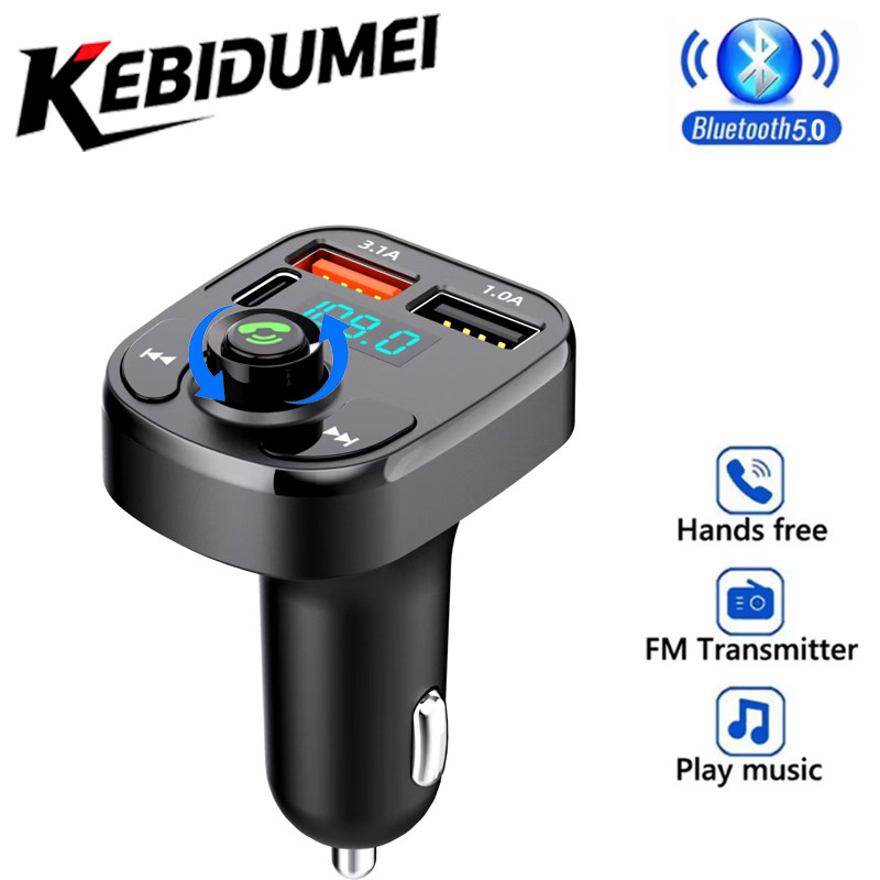 Bluetooth 5.0 Fm Transmitter Car Wireless Fm Rao Modulator Car Kit Dual USB Car arger Adapters FM Tr