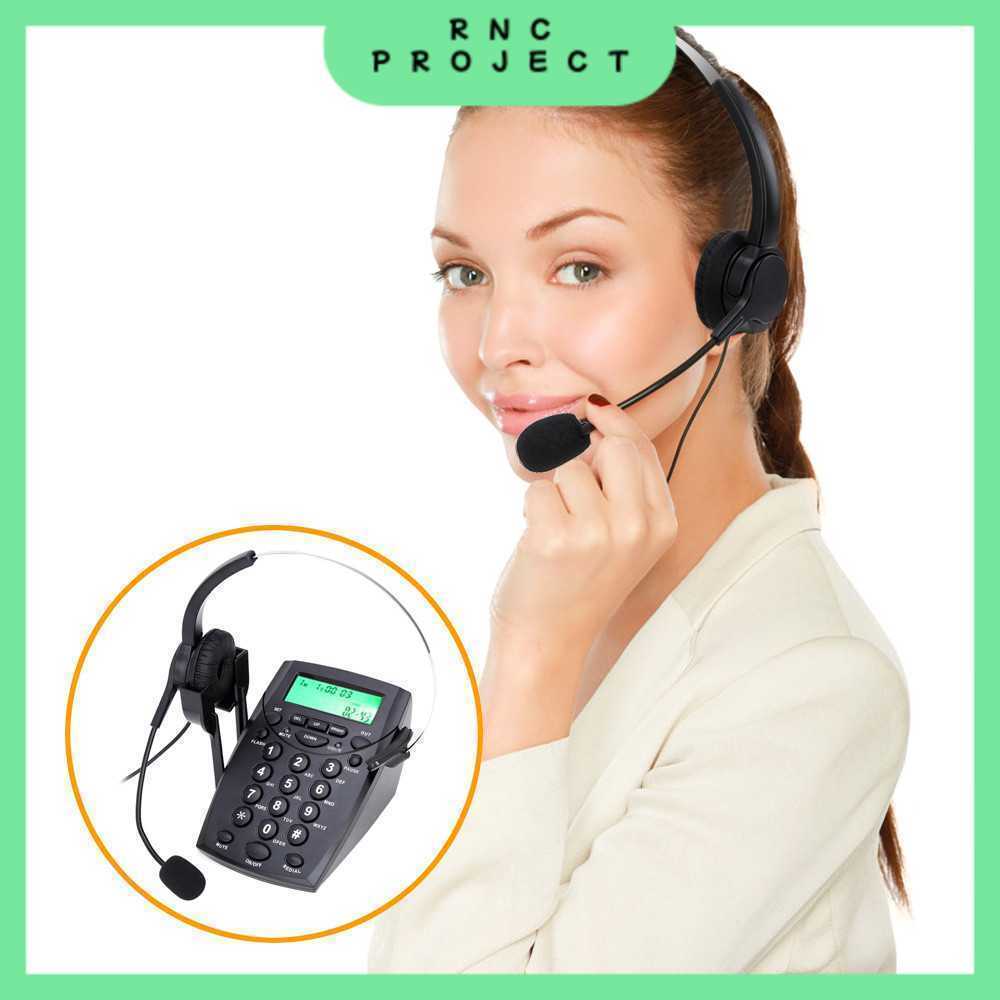 Voicejoy Telephone Desk HT800 with Headphone Call Center VH500