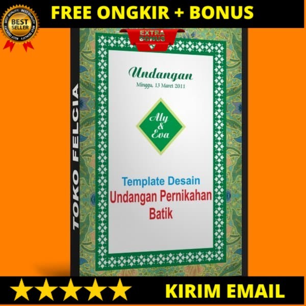 Template Desain Undangan Pernikahan Batik Eksklusif
