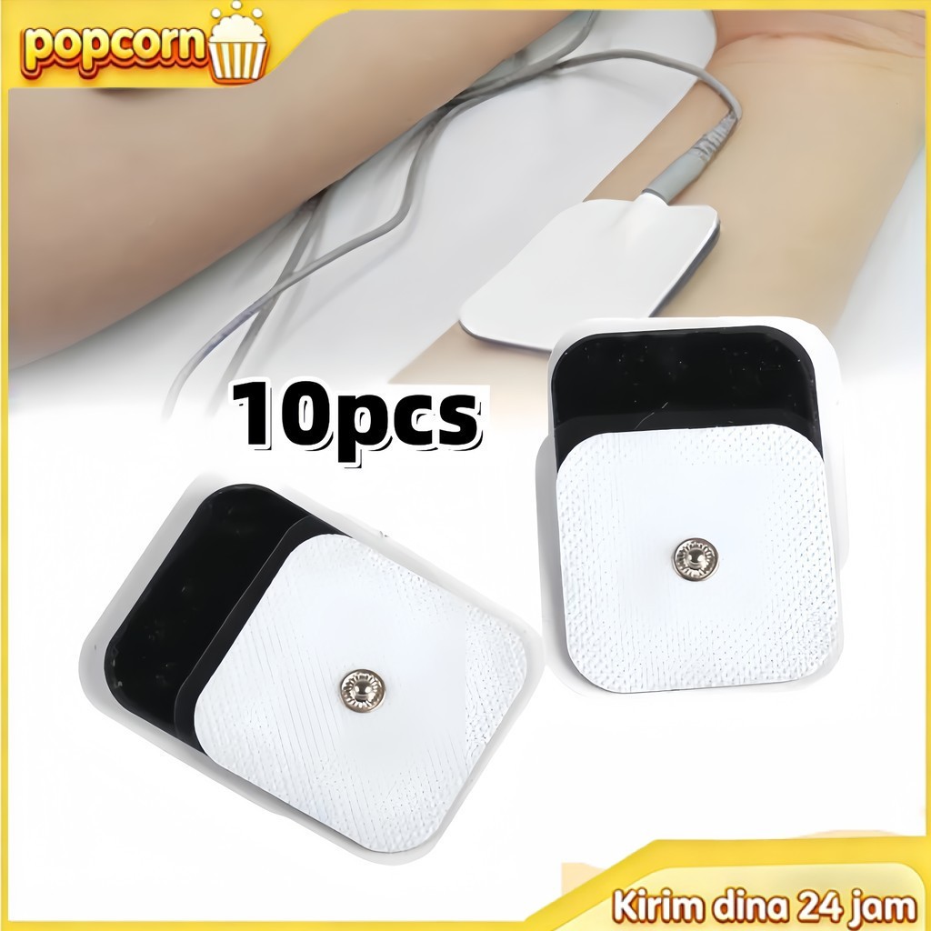 10Pcs Pad Tens Kancing 5x5 / Electrode Pads Beurer EM / Pad Electroda EMS