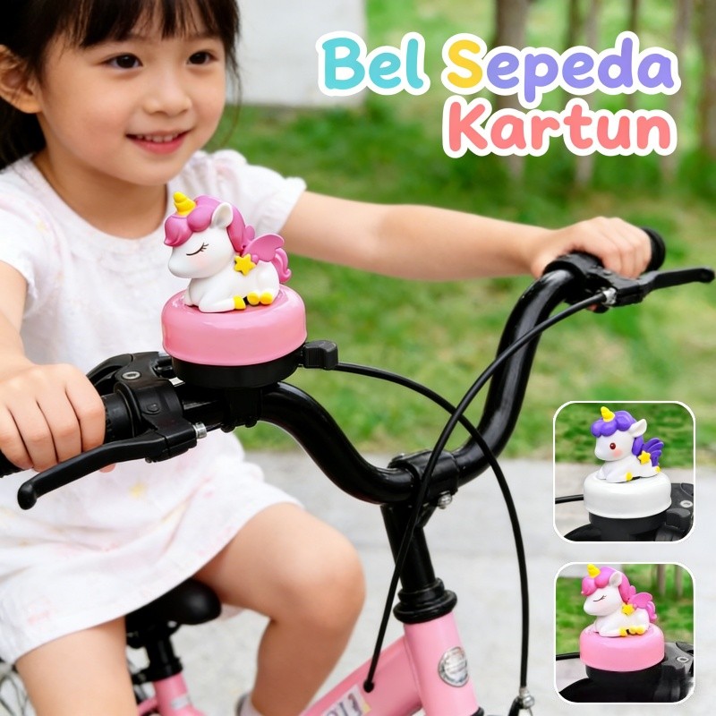 Bel Sepeda Kartun/Lonceng Sepeda Unicorn Yang Imut/Bel Ting Ting Sepeda Dewasa Dan Anak Unik Lucu Mo