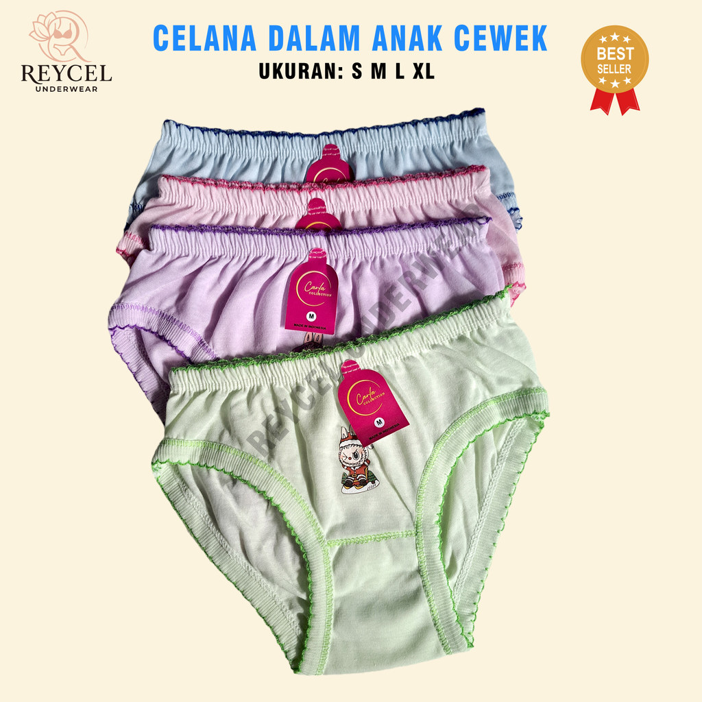 12 Pcs Celana Dalam Anak Perempuan – Cantik, Lembut & Adem Nyaman di pakai | Grosir CD cewek umur 1-