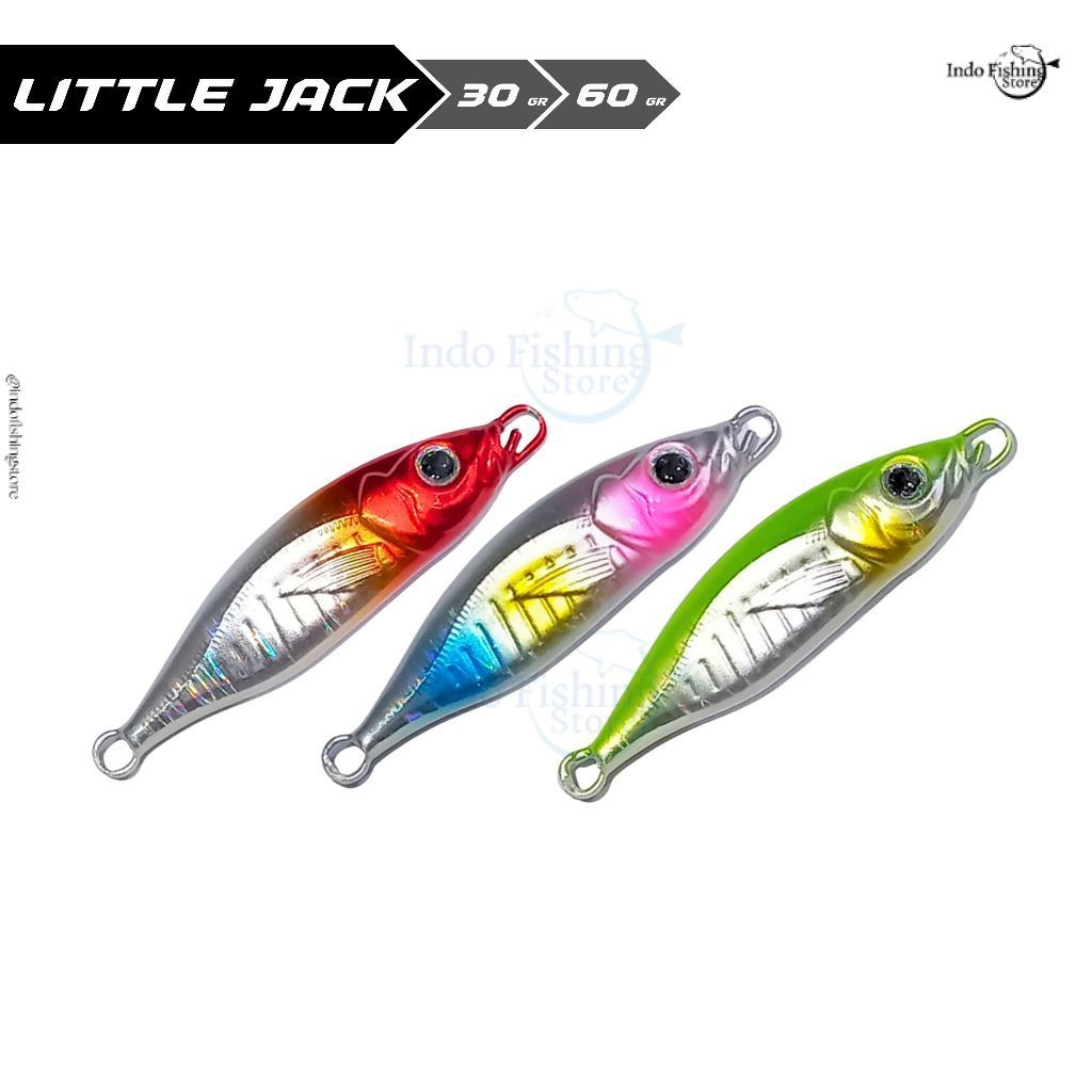 Umpan Pancing Metal Jig LITTLE JACK 30 60 gram GID Perut Glow In the Dark
