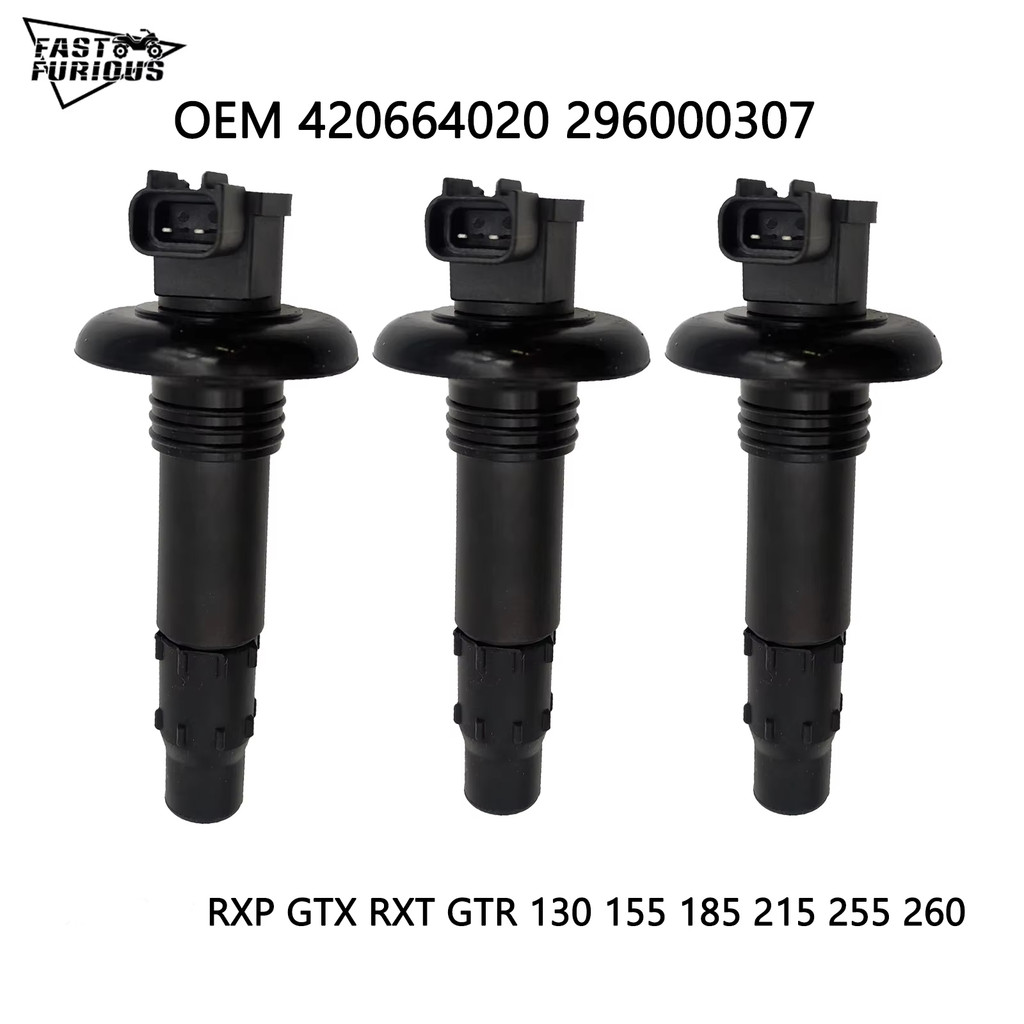 3pcs Ignition Coil Stick For sea motorboat  RXP GTX RXT GTR 130 155 185 215 255 260 420664020 296000