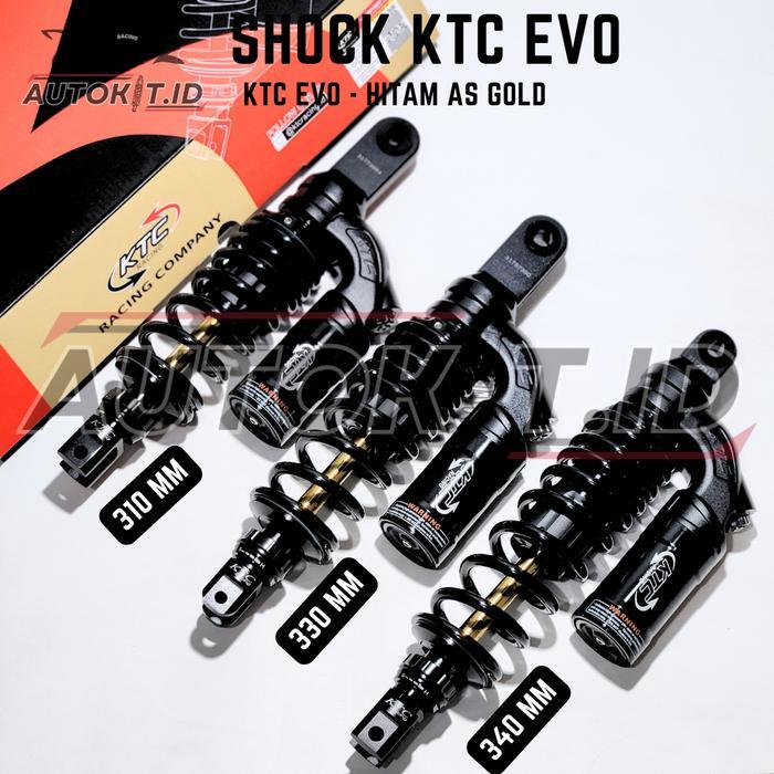 Shockbreaker KTC / Shock KTC EVO Vario 125 Vario 150 / Mio / Beat - Hitam, 310 MM