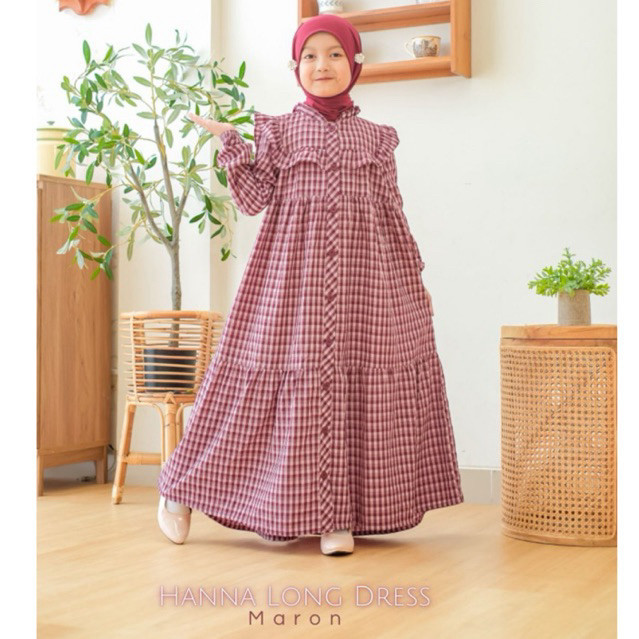Umma.daily | HANNA Longdress | GAMIS ANAK | DRESS anak perempuan usia 3-11 tahun/Terbaru