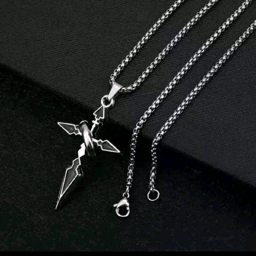 Kalung Salib Titanium Ring dengan Desain Elegan dan Tahan Lama untuk Pria dan Wanita Rantai Laki-Lak