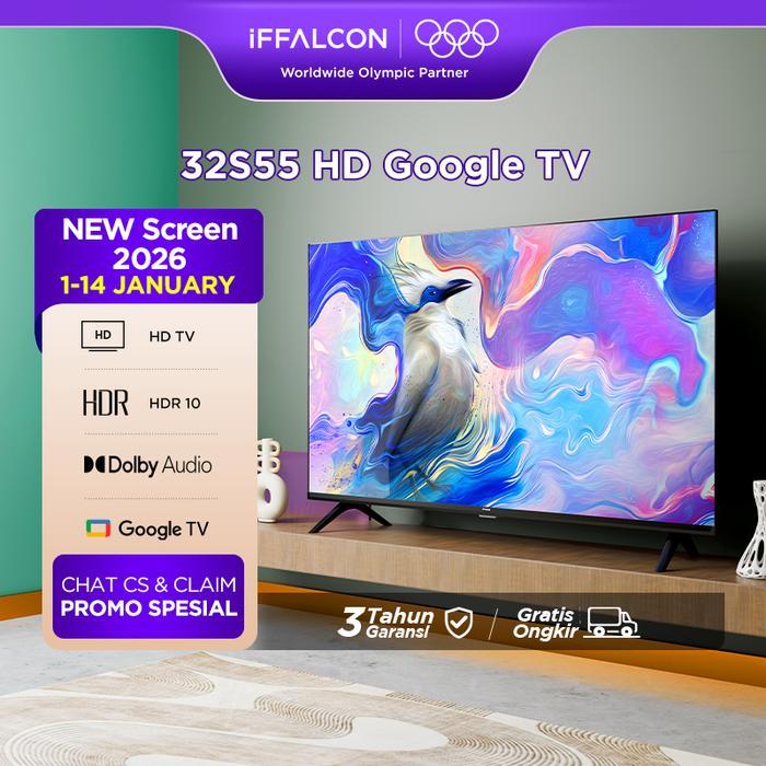 PROMO GASPOLL iFFALCON 32 inch S55 Series Google TV (Android 14) Smart Digital - HD - HDR 10 - Dolby