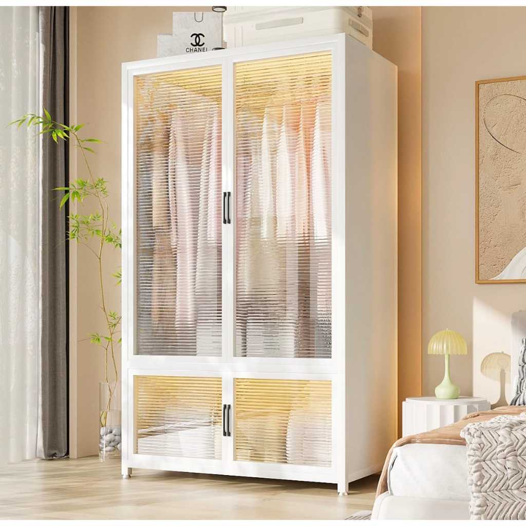 Lemari Wardrobe Lemari Pakaian Gantungan Lemari Baju Besi Lemari aluminium Pakaian Full Besi