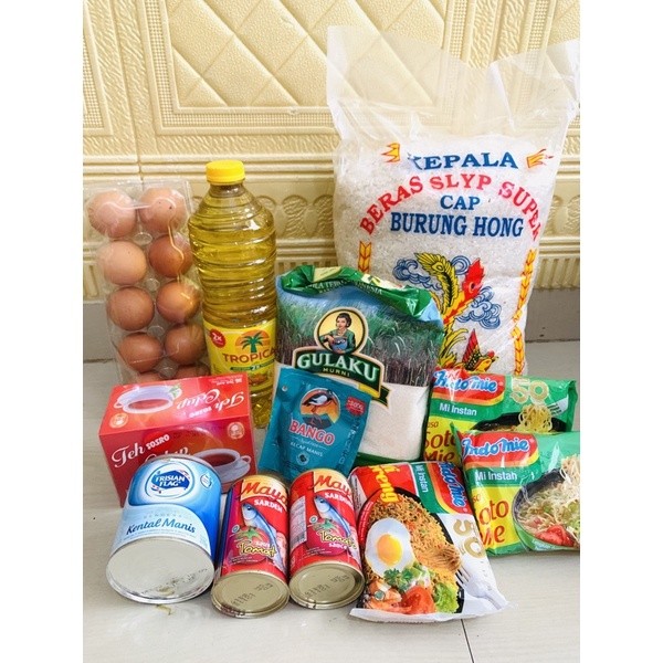 Paket Sembako Murah Isi Beras 6L Dan Minyak