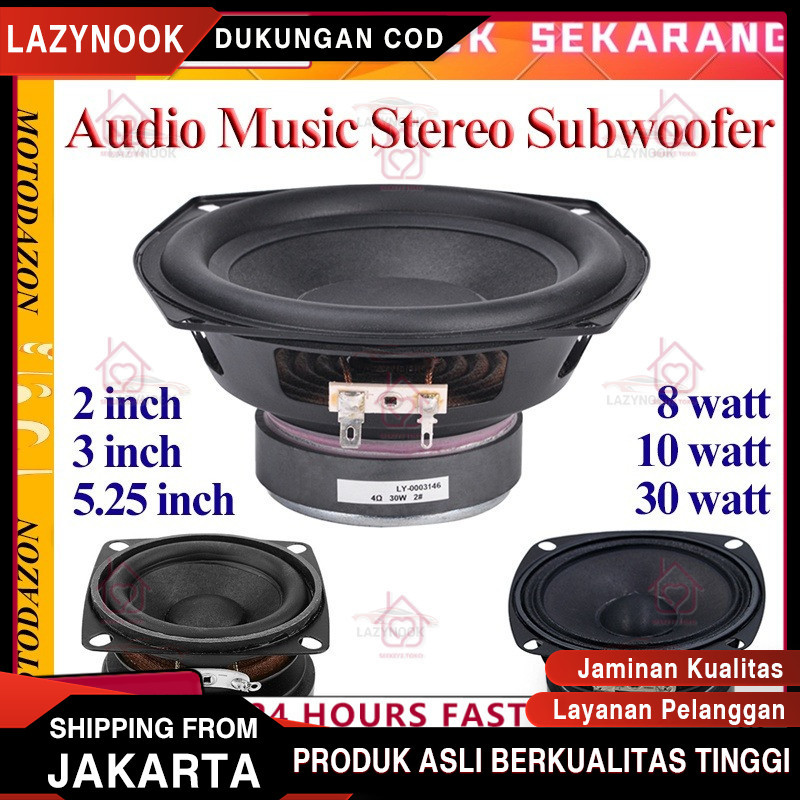 [Stok Siap] DIY Mini Subwoofer Speaker 2 /3 /5.25 inch High Power HIFI Low Bass Magnet Tebal Karet B