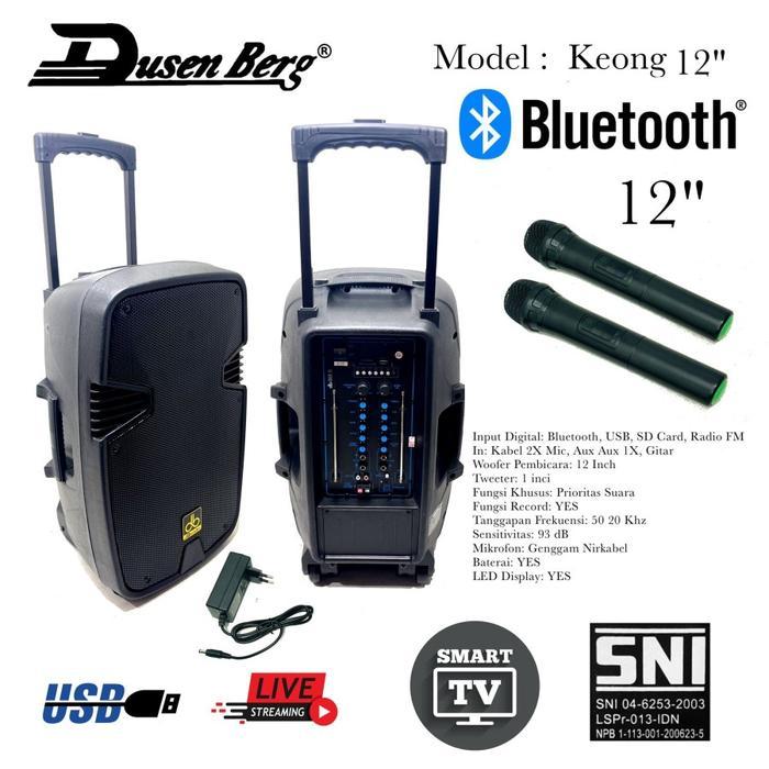 Speaker Portable Dusenberg 12 Inch Keong 12, Speaker Karaoke Youtube