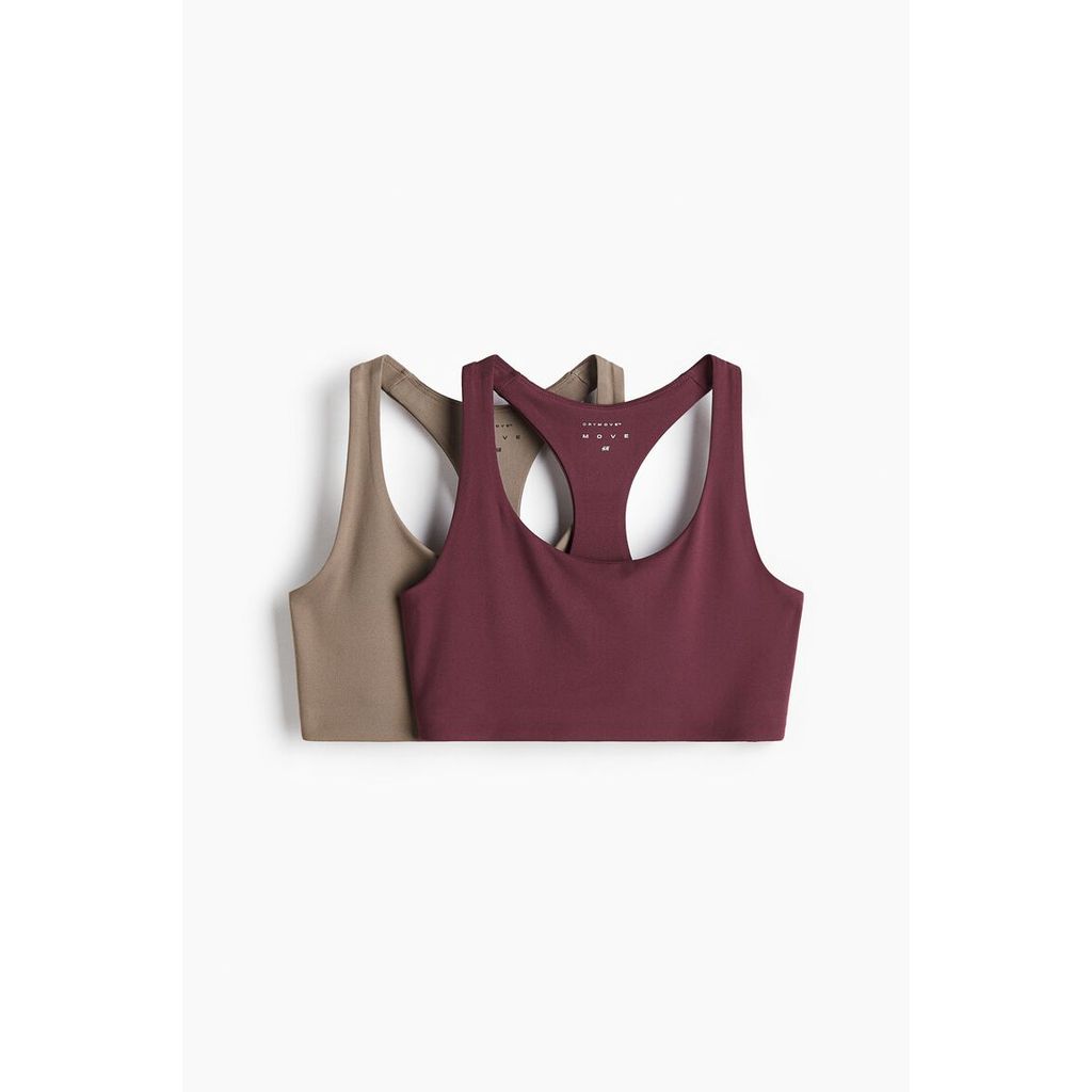H&M Wanita Set 2 Bra Olahraga Pendukung Sedang 1093790