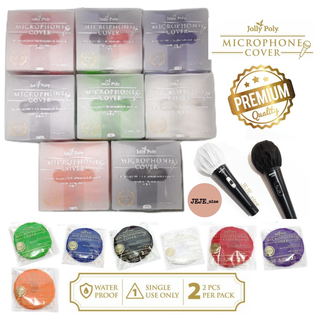 Cover Mic 100 pcs PREMIUM JOLLY POLY tisu mic pelindung mic filter mic sarung mic cover mic wireless