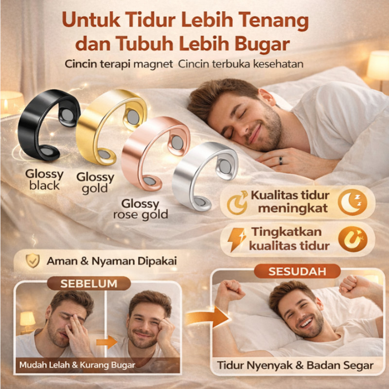 GRATIS ONGKIR*Cincin Terbuka//Cincin Pria Dan Wanita/Cincin Magnet/perhiasan Kreatif/Cincin Kesehata