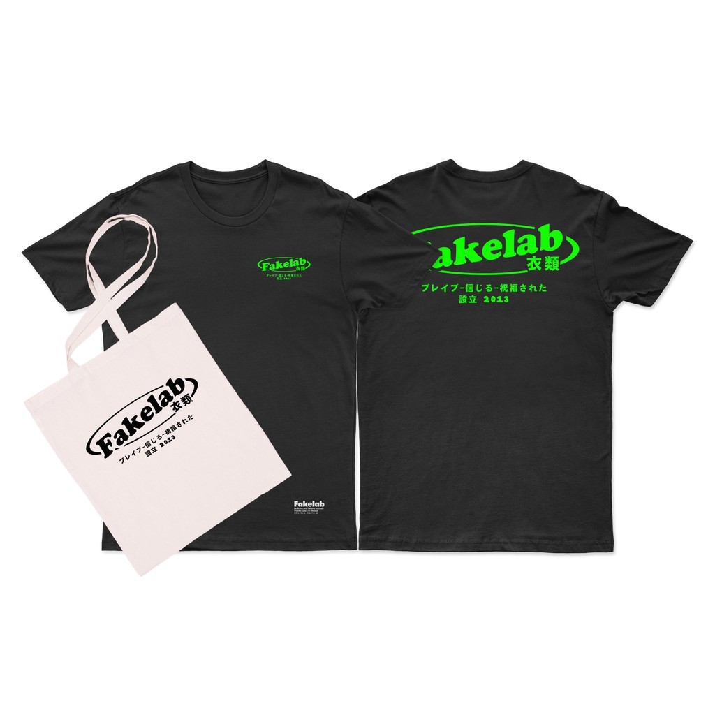 Fakelab Ts Tokyo Night Free Totebag Fakelab / Kaos / Tshirt / Tas / Tote