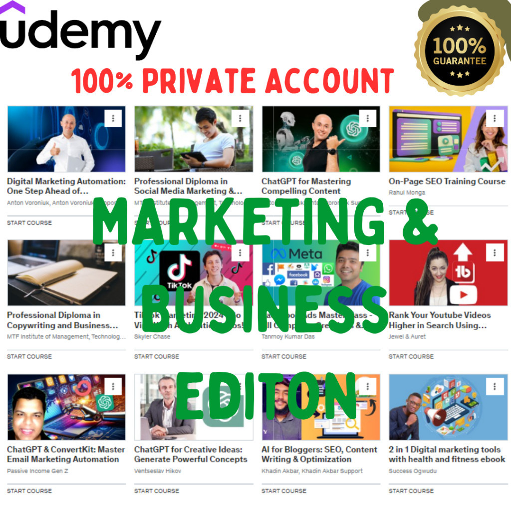 Udemy Premium Course Edisi Marketing & Bisnis