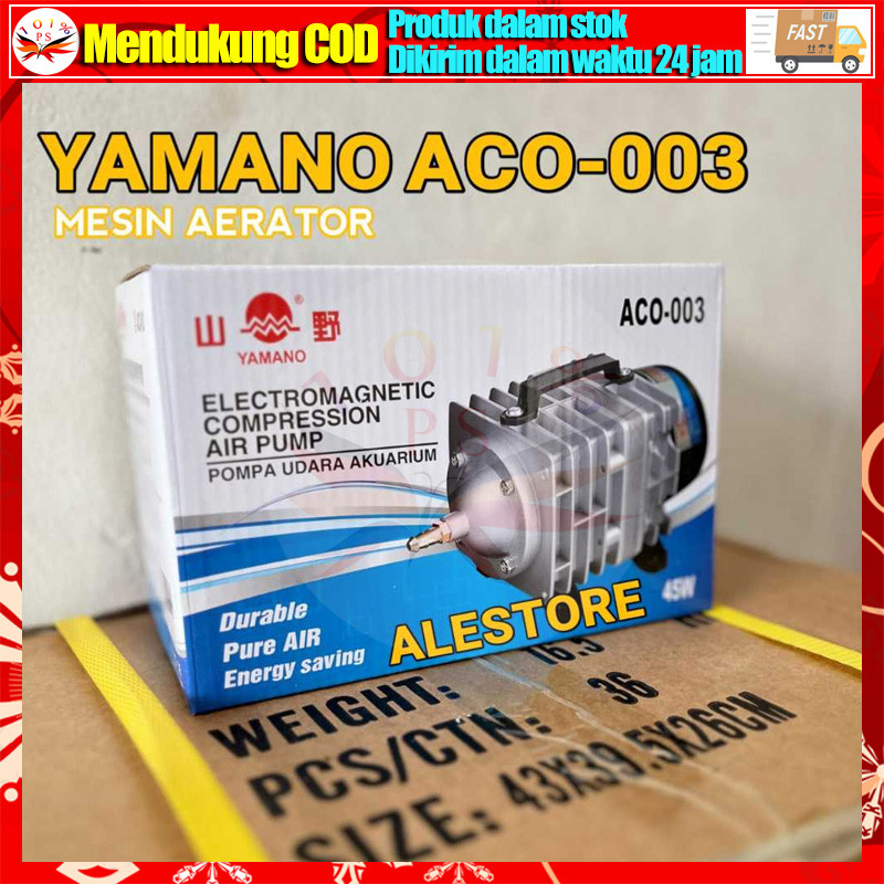 YAMANO ACO-001 ACO-003 Pompa Udara Aerator Aquarium Dan Kolam koi kolam bioflok