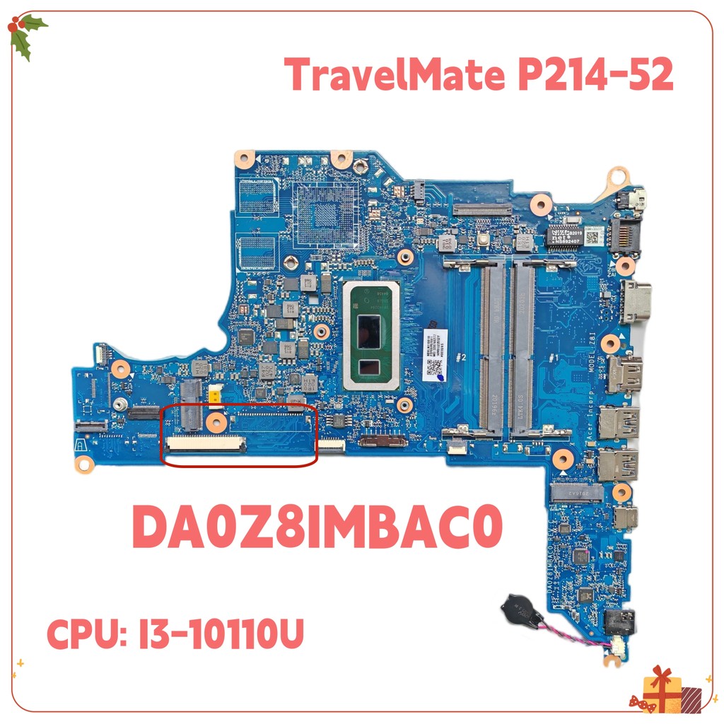 For Acer TravelMate P21452 Laptop Motherboard DA0Z8IMBAC0 With I310110U CPU NBVLU11001 NBVLN11004 Ma