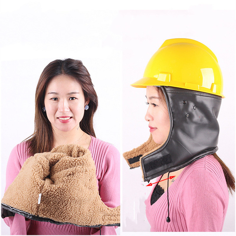 winterproof construction site safety helmet four-point lining warm cap winter helmet lining winter c