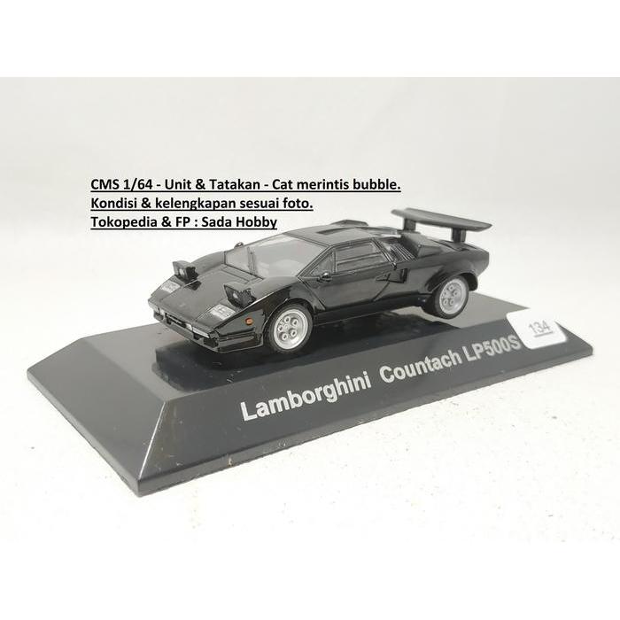Diecast CMS 1/64 Lamborghini Countach LP500S Hitam SBAtoys