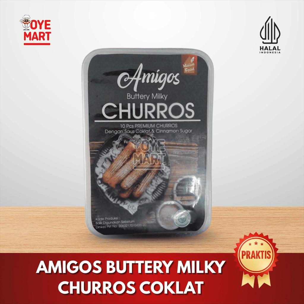 AMIGOS BUTTERY MILKY CHURROS COKLAT ISI 10PCS