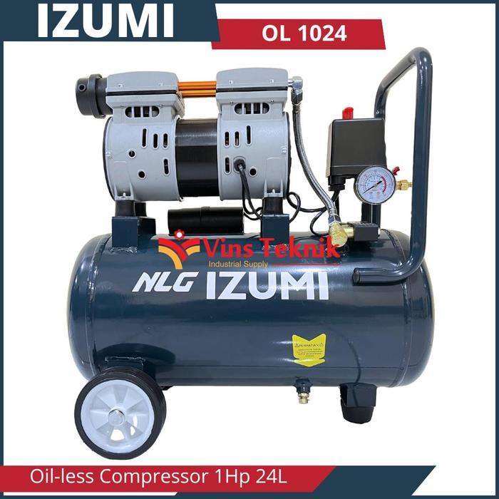 IZUMI OL1024 Mesin Kompresor Silent Oilless Compressor 1HP 24L NLG IZUMI OL 1024