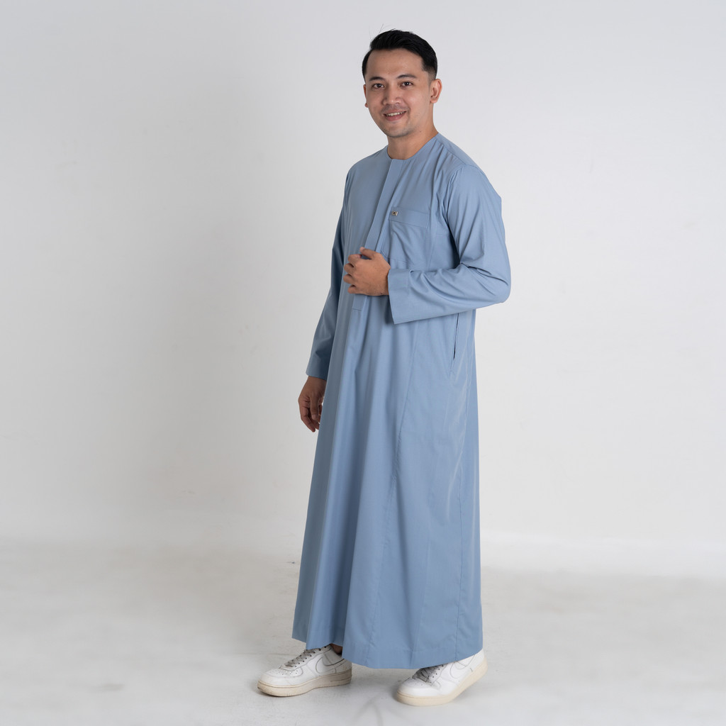 Qori Apparel Jubah / Gamis Omani Dhihyah al Kalabi Lengan Panjang DHI-2