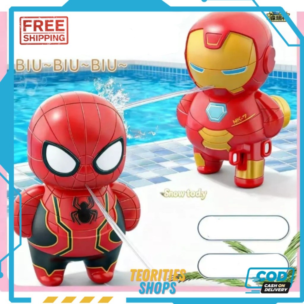 [RO] PROMO COD Mainan Figur Pistol Air SpiderMan OU01/Mainan Pistol Air yang Menyenangkan// mainan a