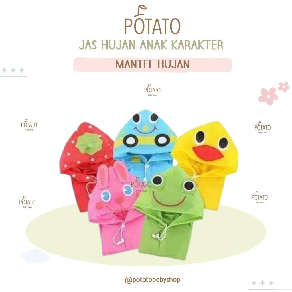Jas Hujan Anak Karakter | Mantel Hujan Anak Karakter Lucu