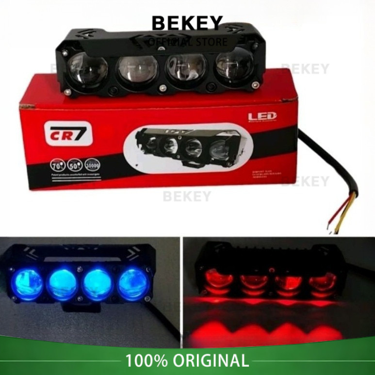 BEKEY Lampu Tembak 4 Mata CR7 Plus Devil NEW Alumunium Waterproof Premium