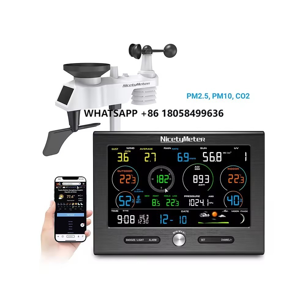 FT0371020T Professional Wireless  Weather Station Pm25 Weather Station With Smart WIFI